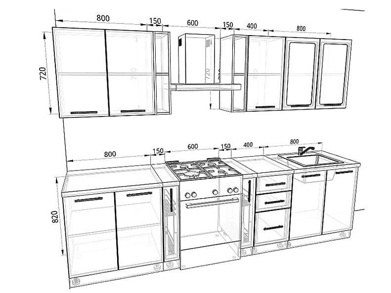 Кухня Базис 2,3 метра Кухня Базис 2,3 метра