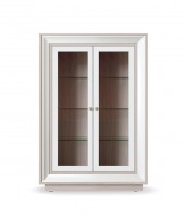 Шкаф-витрина  2-х дверный низкий ( стеклодвери) Прато