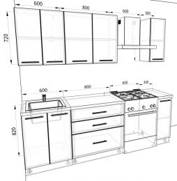 Кухня Базис 1,7 метра