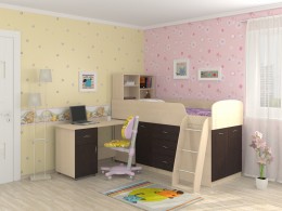 Детская кровать-чердак Дюймовочка 1