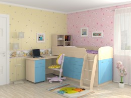 Детская кровать-чердак Дюймовочка 1