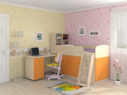 Детская кровать-чердак Дюймовочка 1