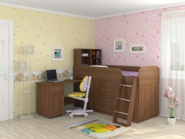 Детская кровать-чердак Дюймовочка 1