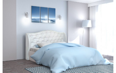 Кровать 160 арт.002 Кжз. Белый Глянец Классика