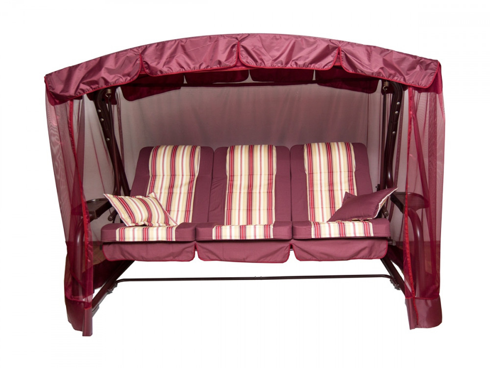 Садовые качели Палермо Премиум бордо