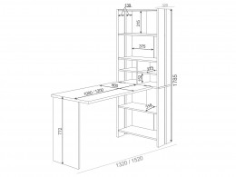 Компьютерный стол СТЛ-ОВХ+Столешница100/120Прям