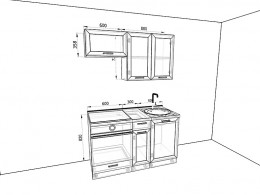 Кухня Глетчер 1,4 метра