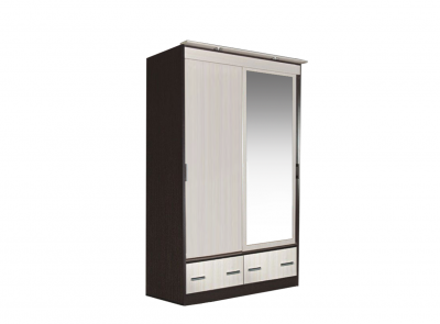 Светлана Шкаф-купе 2-х створчатый с ящиками 1350 с 1 зеркалом