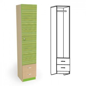 Шкаф-пенал для одежды со штангой Полосатый рейс