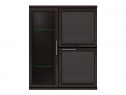 Навесной шкаф-витрина  Полка 3 дверная (1 стеклодверь) Палермо