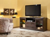 ТВ-тумба  для аппаратуры высок. 1500 стеклом Парма Люкс