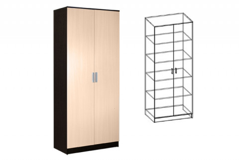 Шкаф распашной 2-х створчатый  бельевой Светлана (ММ) 84 см