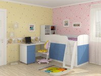 Детская кровать-чердак низкая "Дюймовочка 1"