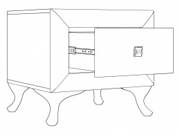 Прикроватная тумбочка Тумба Модена