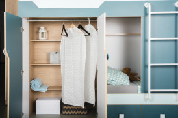 Кровать двухъярусная    Джуниор со шкафом