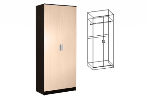 Шкаф распашной 2-х створчатый платяной Светлана (ММ) 84 см