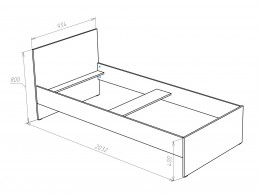 Односпальная кровать НК-Мебель Тиберия