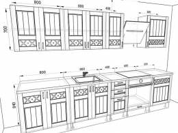 Кухня Камелия 2,8 метра