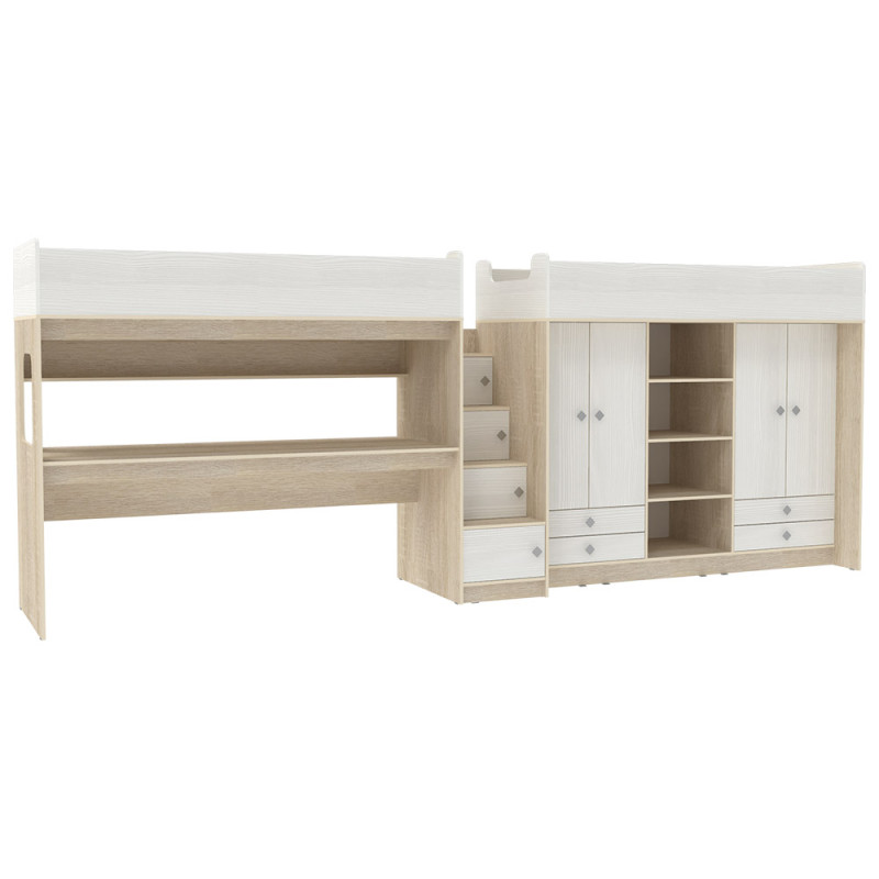 Двухъярусная кровать Л-CE606-604