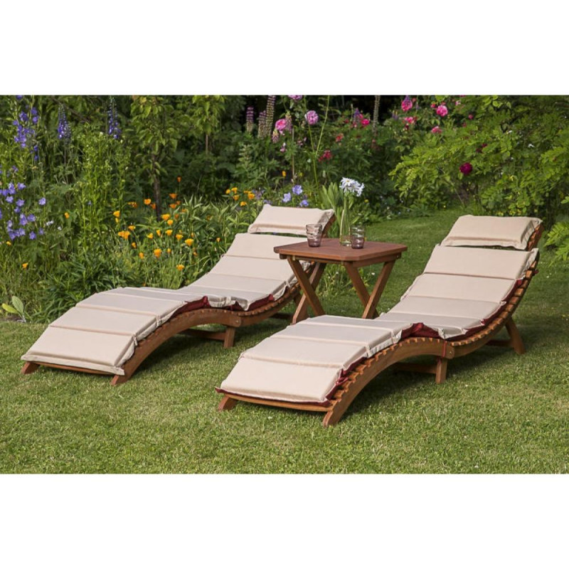 Комплект шезлонги и столик AFM-803A-T133 Beige (2+1) Комплект шезлонги и столик AFM-803A-T133 Beige (2+1)