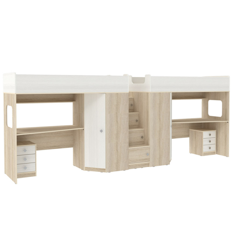 Двухъярусная кровать Л-BB604-604 с тумбами