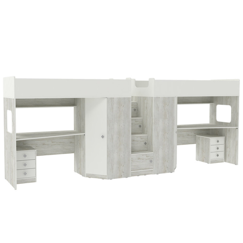 Двухъярусная кровать Л-BB604-604 с тумбами