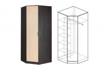 Шкаф угловой без зеркала Светлана (ММ) 86 см