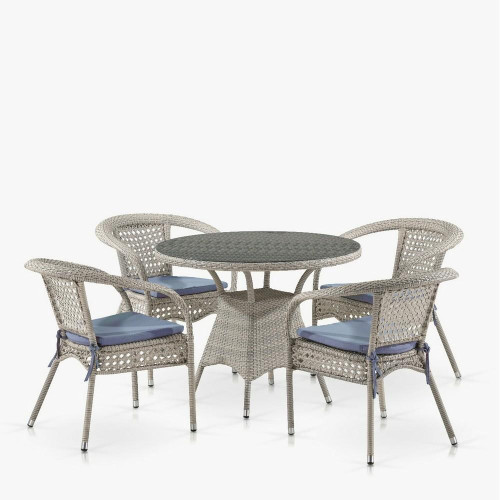 Комплект плетеной мебели Лион-1C T220CT/Y32-W85 Latte 4Pcs (4+1) Комплект плетеной мебели Лион-1C T220CT/Y32-W85 Latte 4Pcs (4+1)