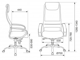 Кресло руководителя Бюрократ CH-609SL