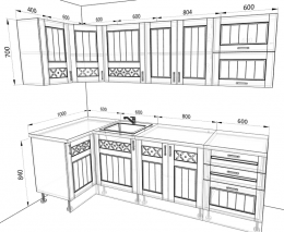 Кухня Камелия 2,6 метра