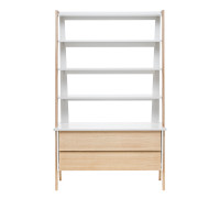 Этажерка широкая Leset "Сканди" с тумбой 2 ящ. (1104)