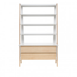 Этажерка широкая Leset "Сканди" с тумбой 2 ящ. (1104)