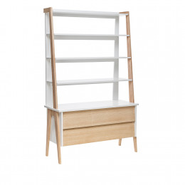 Этажерка широкая Leset "Сканди" с тумбой 2 ящ. (1104)
