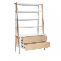 Этажерка широкая Leset "Сканди" с тумбой 2 ящ. (1104)