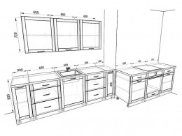 Кухня Базис Nicole 3,6 метра