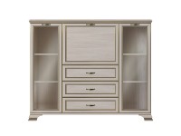 Шкаф-витрина  низкий 2 стеклодвери Сиена