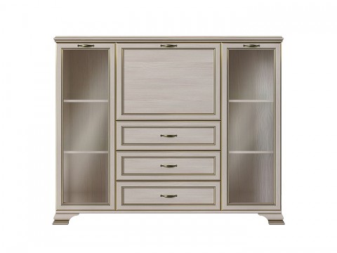 Шкаф-витрина  низкий 2 стеклодвери Сиена