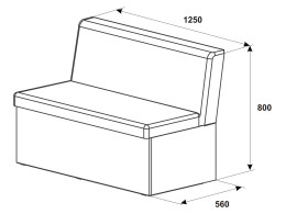 Кухонный диван Квадро тип 1 прямая