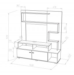 Гостиная НК-Мебель Стенка для гостиной Монтаги