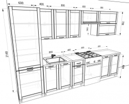 Кухня Базис Nicole 3,2 метра
