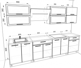 Кухня Шанталь 3,0 метра