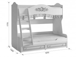 Двухъярусная кровать МебельСон Алиса
