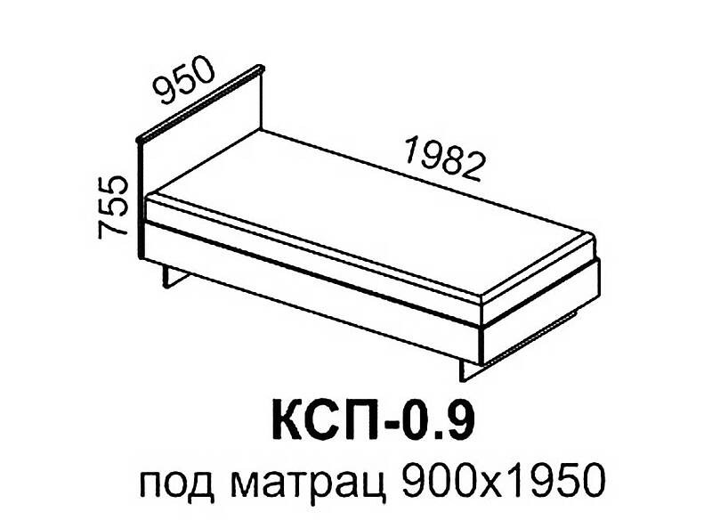 Кровать Светлана КСП (950х1982 мм) Светлана (В) 95 см Кровать Светлана КСП (950х1982 мм) Светлана (В) 95 см
