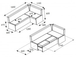 Кухонный диван  Париж
