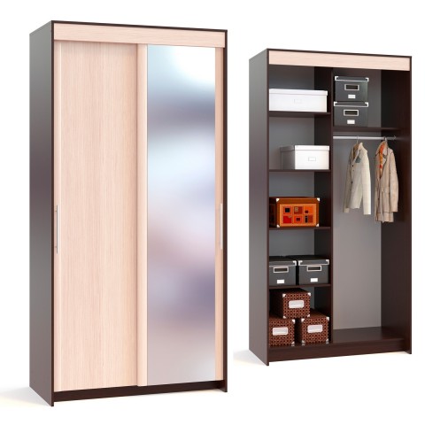 Шкаф-купе Сокол Контур ШР-126.2 с зеркалом