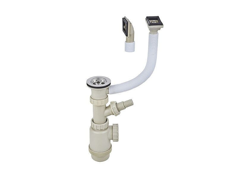 Выпуск малый с переливом в комплекте с сифоном S304