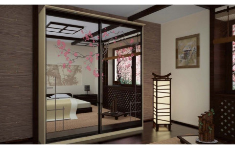 Шкаф-купе Кардинал (Лакобель Сакура) 1600