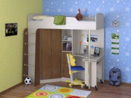 Кровать-чердак Теремок 1