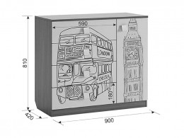 Комод детский МебельСон Челси 