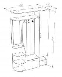 Прихожая в коридор НК-Мебель Радока